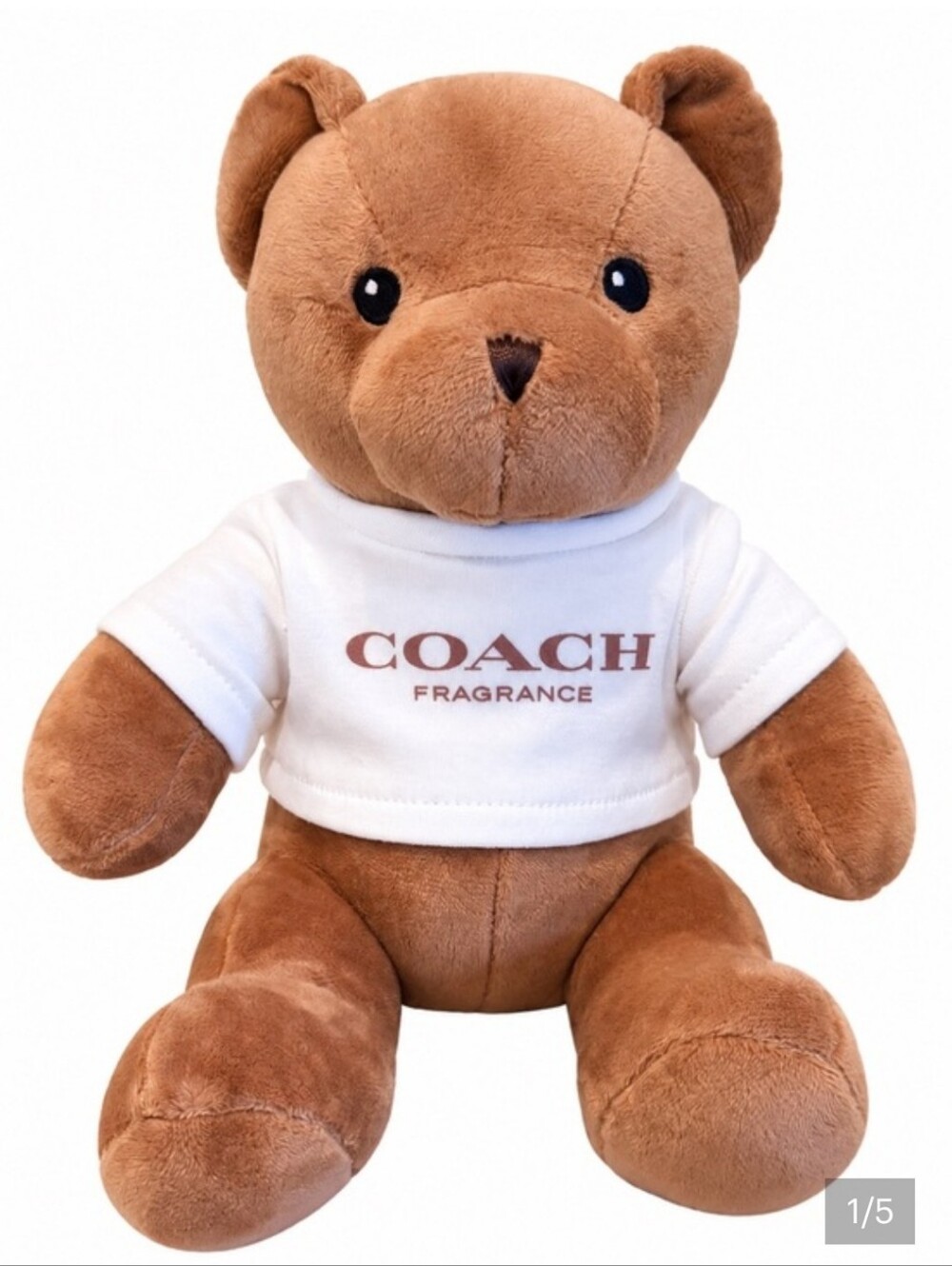 COACH Fragrance Plush Bear with White Logo Tee - NWOT